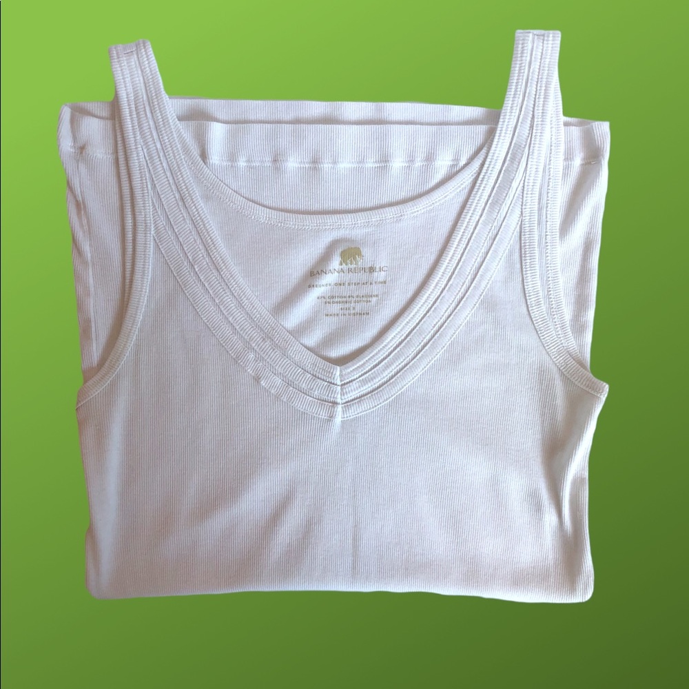 Banana Republic Women’s Tank V-Neck White Size S
